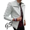 gsjackets chamarra cuerotex blanco