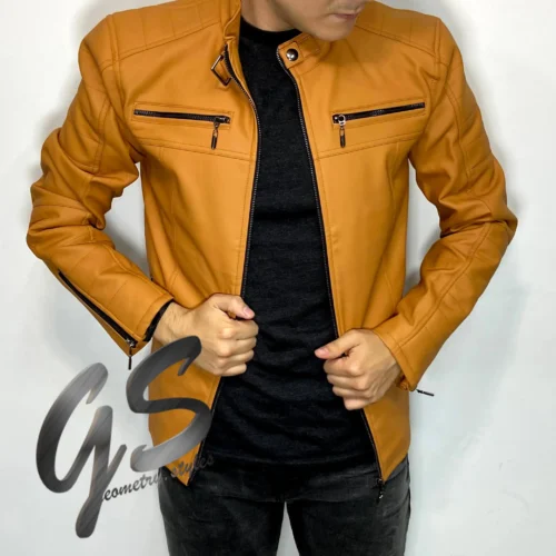 gsjackets chamarras cuerotex mostaza