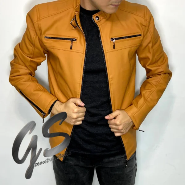 gsjackets chamarras cuerotex mostaza