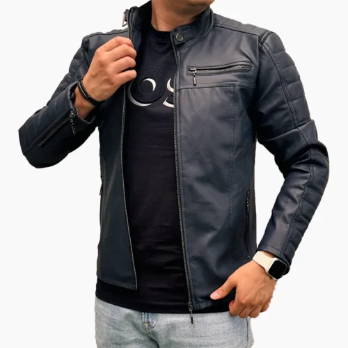 gsjackets cuerotex chamarra azul