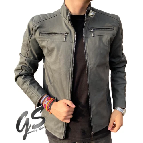 gsjackets chamarra cuerotex gris